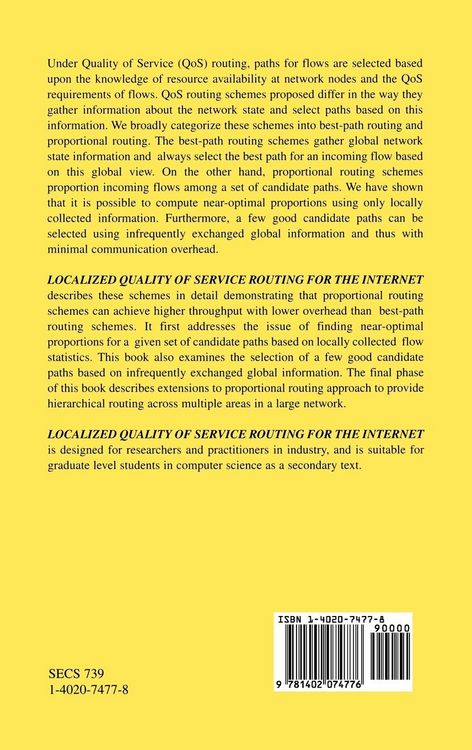 Produktbild: Localized Quality of Service Routing for the Internet