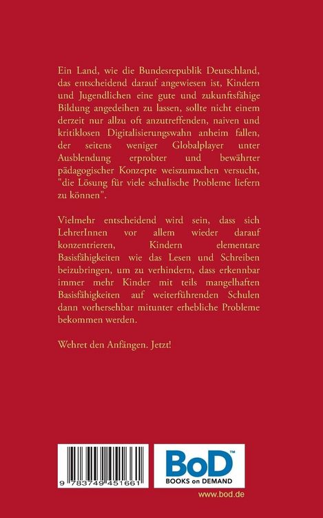 Produktbild: Bildungsnotstand und Erziehungsdefizite in Deutschland