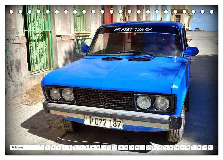 Produktbild: FIAT - Italienische Oldtimer in Kuba (Tischkalender 2025 DIN A5 quer), CALVENDO Monatskalender