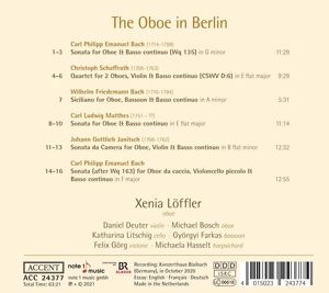 Produktbild: The Oboe in Berlin - Works by CPE Bach,W. F. Bach