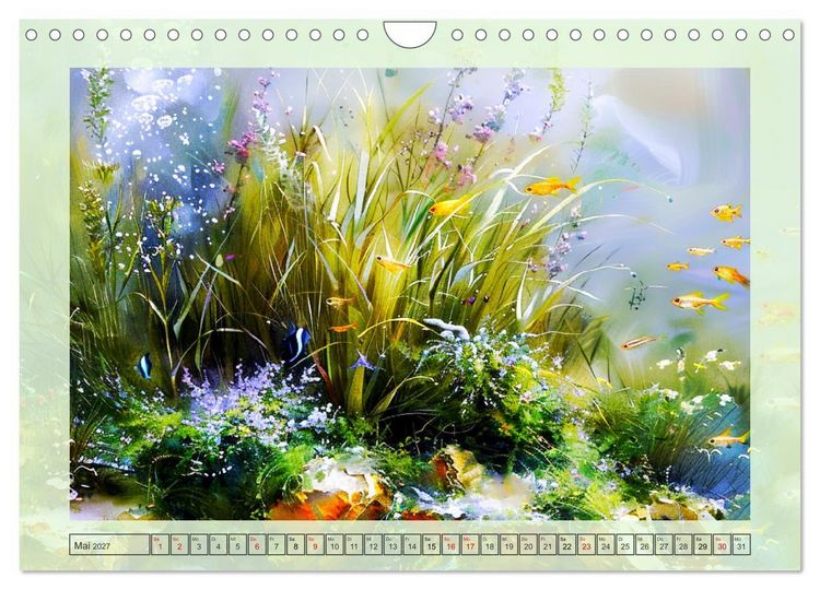 Produktbild: Aquascaping. Malerische Aquariumlandschaften (Wandkalender 2027 DIN A4 quer), CALVENDO Monatskalender