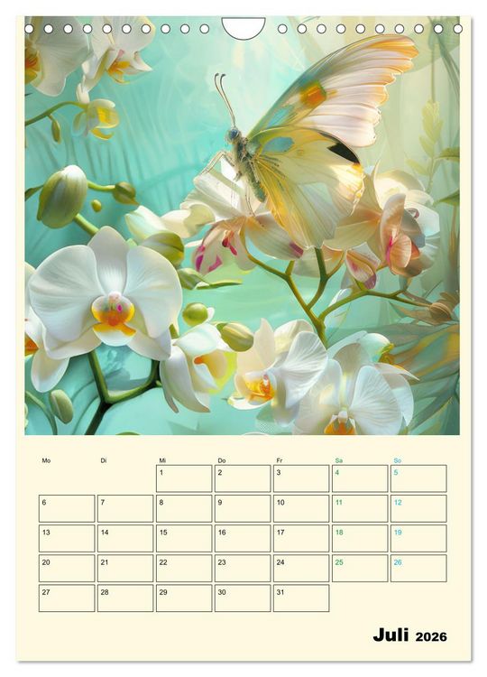 Produktbild: Schmetterlinge der Fantasie entsprungen - Planer (Wandkalender 2026 DIN A4 hoch), CALVENDO Monatskalender