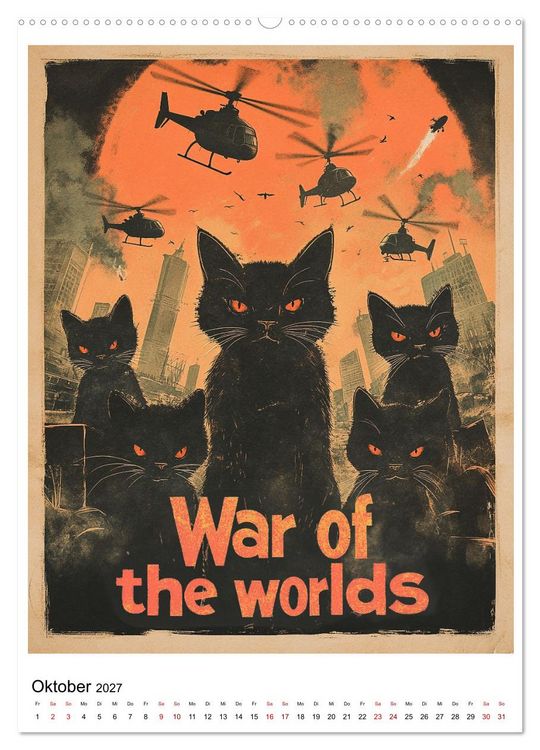 Produktbild: Gro&szlig;es Katzenkino (Wandkalender 2027 DIN A2 hoch), CALVENDO Monatskalender