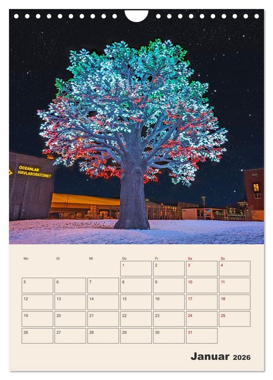 Produktbild: Winterliches Oslo - Terminplaner (Wandkalender 2026 DIN A4 hoch), CALVENDO Monatskalender