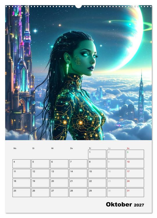 Produktbild: Herrscherinnen der Galaxien (hochwertiger Premium Wandkalender 2027 DIN A2 hoch), Kunstdruck in Hochglanz