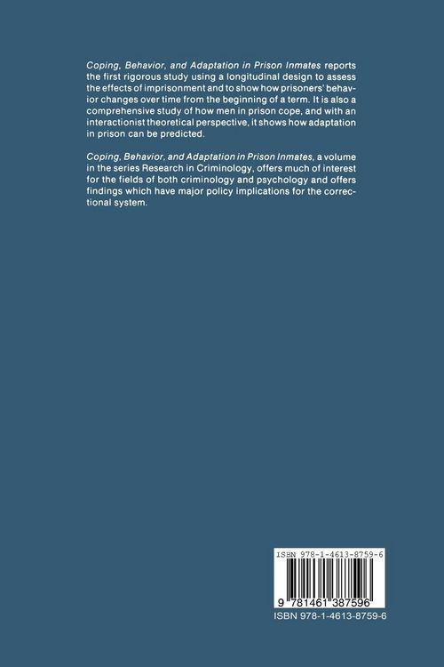 Produktbild: Coping, Behavior, and Adaptation in Prison Inmates