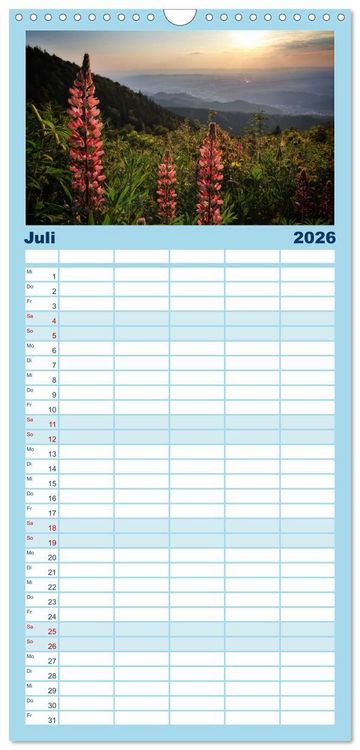 Produktbild: Familienplaner 2026 - Faszination Schwarzwald mit 5 Spalten (Wandkalender, 21 x 45 cm) CALVENDO