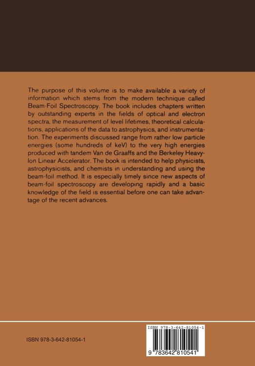 Produktbild: Beam-Foil Spectroscopy
