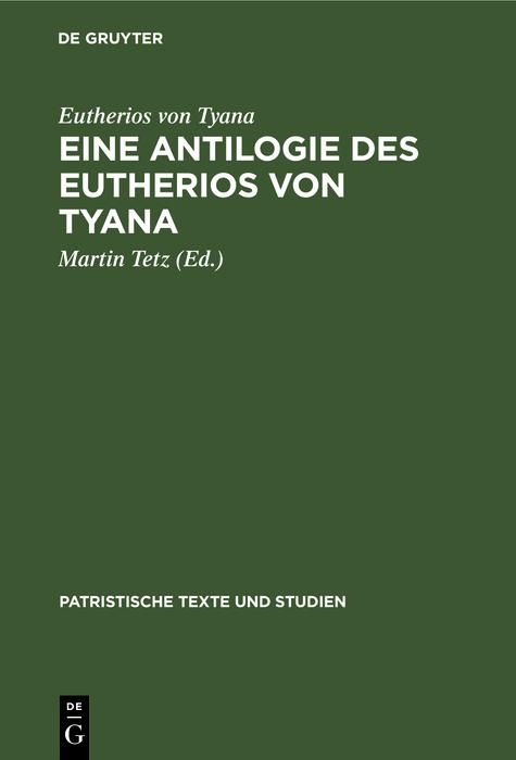 Produktbild: Eine Antilogie des Eutherios von Tyana