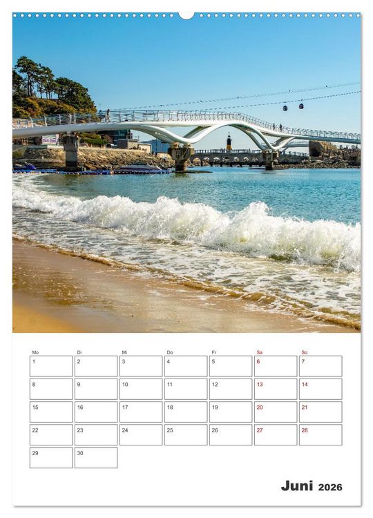 Produktbild: Busan - Reiseplaner (Wandkalender 2026 DIN A2 hoch), CALVENDO Monatskalender