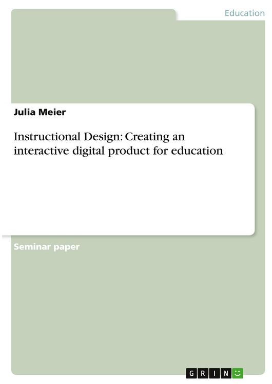 Produktbild: Instructional Design: Creating an interactive digital product for education