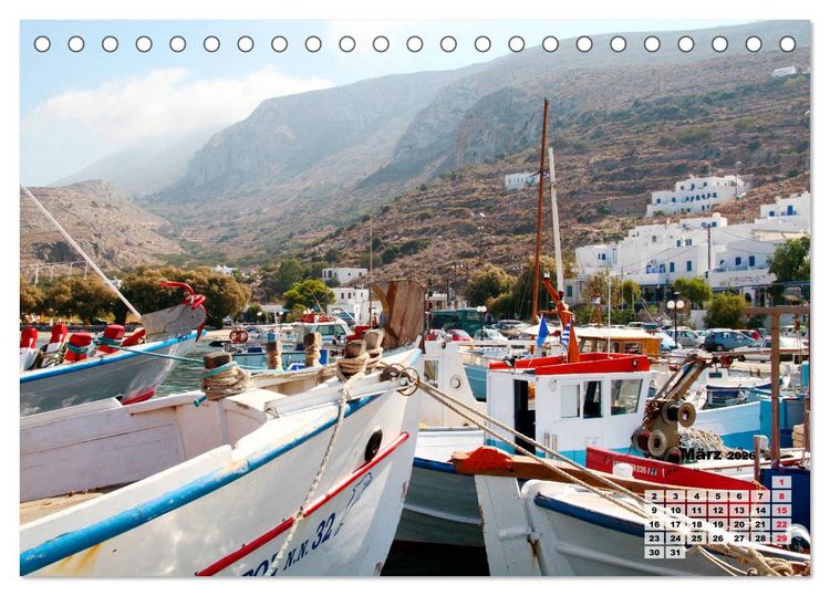 Produktbild: Liebenswertes Griechenland Amorgos und Mykonos (Tischkalender 2026 DIN A5 quer), CALVENDO Monatskalender