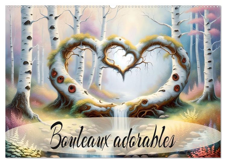 Produktbild: Bouleaux adorables (Calendrier mural 2026 DIN A2 vertical), CALVENDO calendrier mensuel