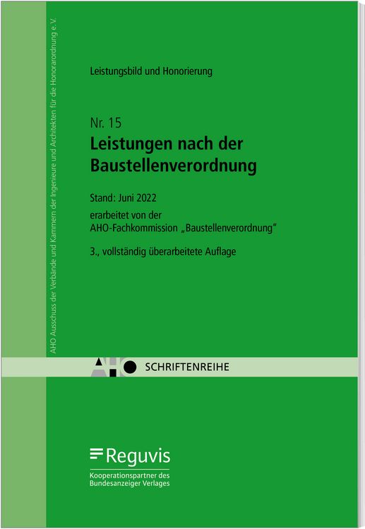 Produktbild: Leistungsbild und Honorierung - Leistungen nach der Baustellenverordnung