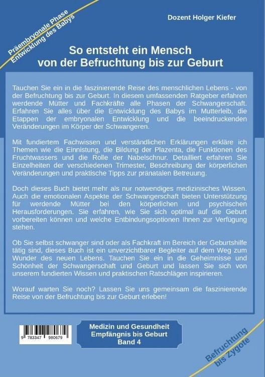 Produktbild: So entsteht ein Mensch &ndash; von der Befruchtung bis zur Geburt