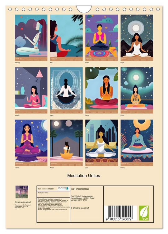 Produktbild: Meditation Unites (Wall Calendar 2026 DIN A4 portrait), CALVENDO 12 Month Wall Calendar