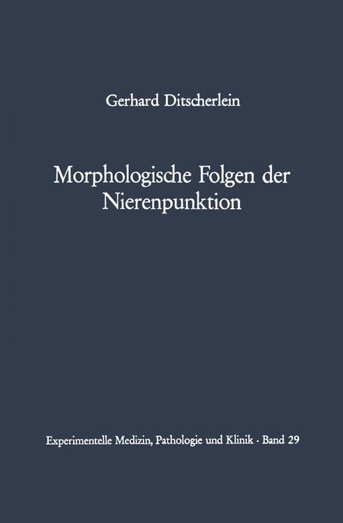 Produktbild: Morphologische Folgen der Nierenpunktion