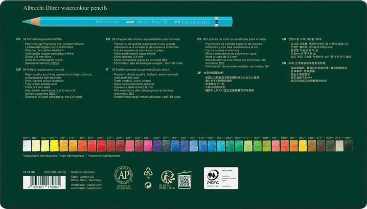 Produktbild: Faber-Castell Aquarellstifte Albrecht D&uuml;rer, 31er Set Metalletui