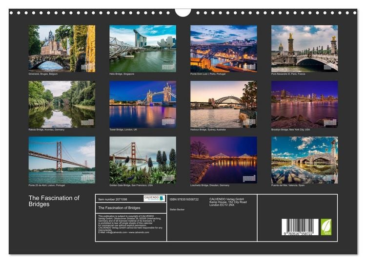 Produktbild: The Fascination of Bridges (Wall Calendar 2026 DIN A3 landscape), CALVENDO 12 Month Wall Calendar