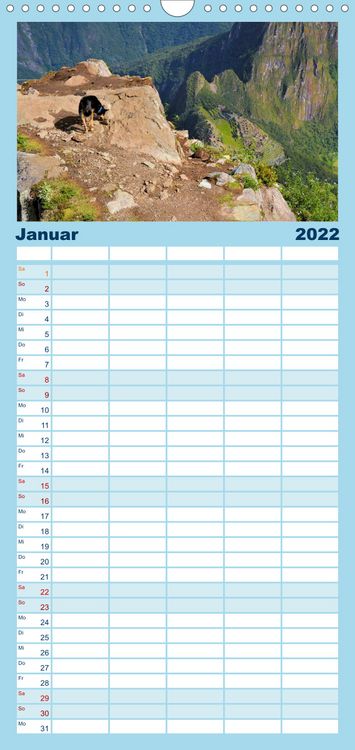 Produktbild: Familienplaner Hunde aus aller Welt (Wandkalender 2022 , 21 cm x 45 cm, hoch)