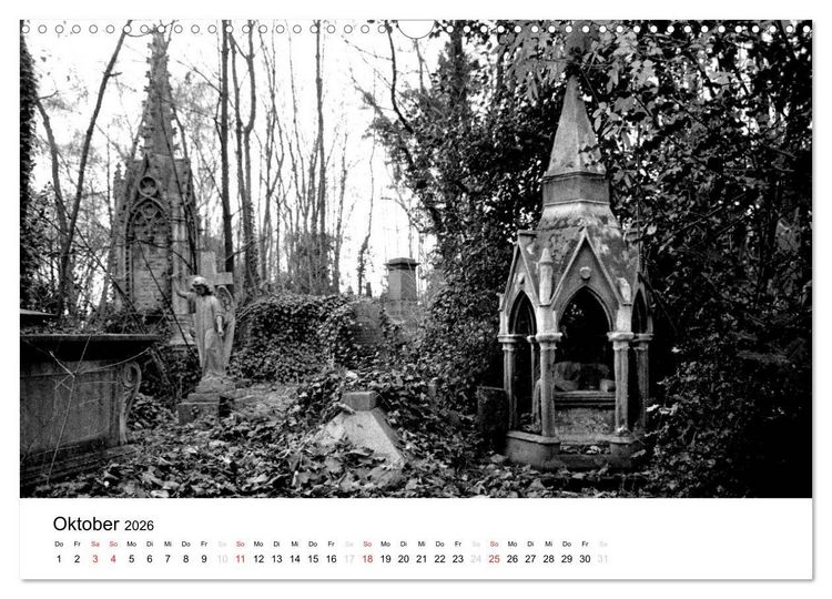 Produktbild: Highgate Cemetery London (Wandkalender 2026 DIN A3 quer), CALVENDO Monatskalender