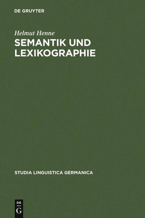 Produktbild: Semantik und Lexikographie