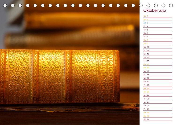 Produktbild: Welt der B&uuml;cher (Tischkalender 2022 DIN A5 quer)