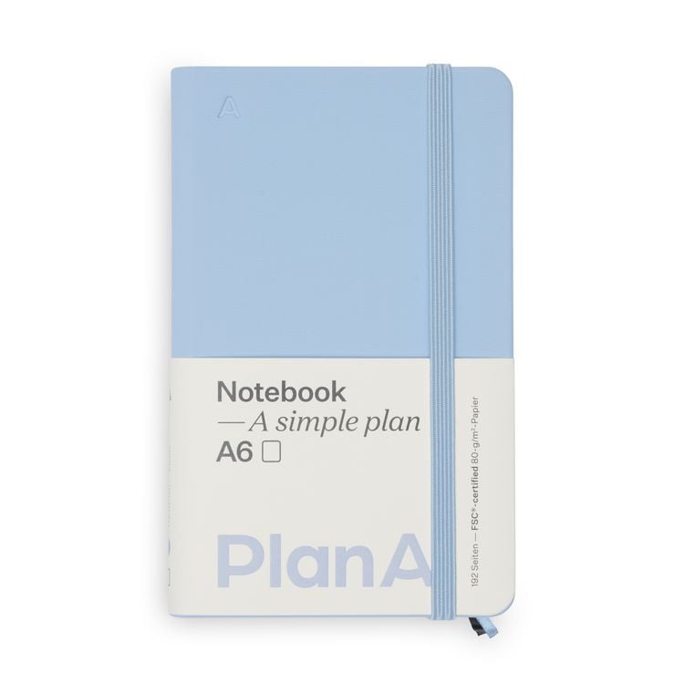 Produktbild: Notizbuch A6 Hardcover French Blue Blanko, 192 Seiten