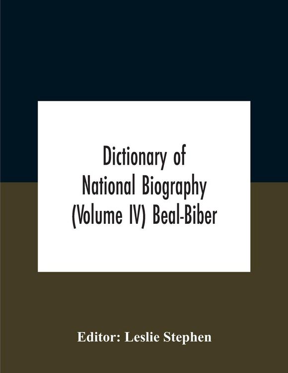 Produktbild: Dictionary Of National Biography (Volume Iv) Beal-Biber