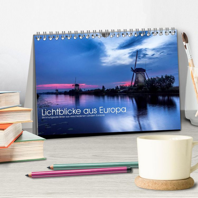 Produktbild: Lichtblicke aus Europa (Tischkalender 2026 DIN A5 quer), CALVENDO Monatskalender