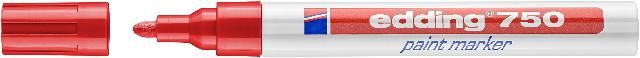 Produktbild: Edding 750 paint marker 4-750002 Lackmarker Rot 2 mm, 4mm