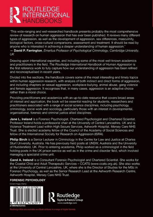 Produktbild: The Routledge International Handbook of Human Aggression