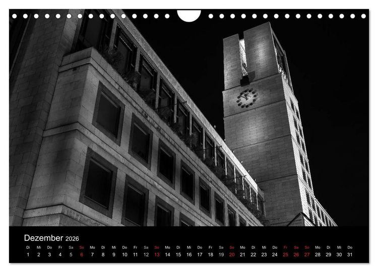 Produktbild: Stuttgart bei Nacht (Wandkalender 2026 DIN A4 quer), CALVENDO Monatskalender