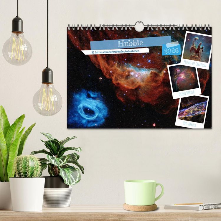 Produktbild: Hubble - 35 Jahre atemberaubende Aufnahmen (Wandkalender 2026 DIN A4 quer), CALVENDO Monatskalender