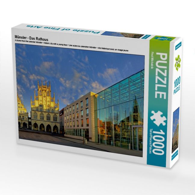 Produktbild: CALVENDO Puzzle M&uuml;nster - Das Rathaus | 1000 Teile Lege-Gr&ouml;&szlig;e 64x48cm Foto-Puzzle f&uuml;r gl&uuml;ckliche Stunden