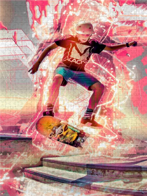 Produktbild: CALVENDO Puzzle Skateboarding 1000 Teile Lege-Gr&ouml;&szlig;e 480 x 640 cm Foto-Puzzle Bild von Peter Roder