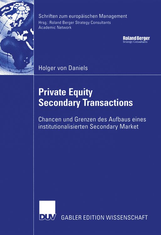 Produktbild: Private Equity Secondary Transactions
