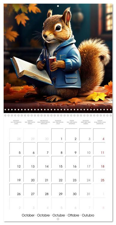 Produktbild: Squirrels Monthly Calendar (Wall Calendar 2026 12 &times; 12 Inch) CALVENDO 12 Month Wall Calendar