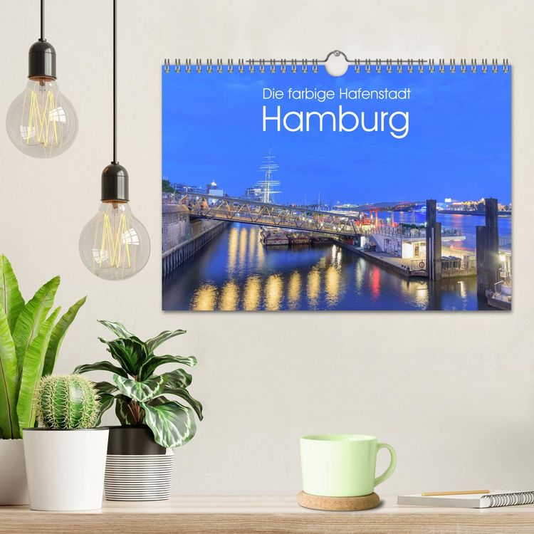 Produktbild: Die farbige Hafenstadt Hamburg (Wandkalender 2026 DIN A4 quer), CALVENDO Monatskalender