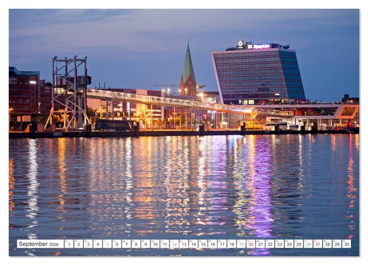 Produktbild: Schleswig Holstein - Landeshauptstadt Kiel (hochwertiger Premium Wandkalender 2026 DIN A2 quer), Kunstdruck in Hochglanz