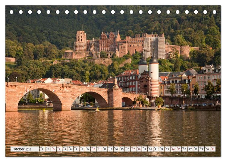 Produktbild: Heidelberg - Baden-W&uuml;rttemberg (Tischkalender 2026 DIN A5 quer), CALVENDO Monatskalender