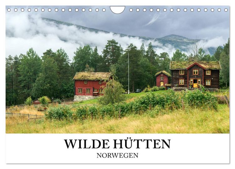 Produktbild: Norwegen Kalender - Wilde H&uuml;tten in den Bergen (Wandkalender 2026 DIN A4 quer), CALVENDO Monatskalender