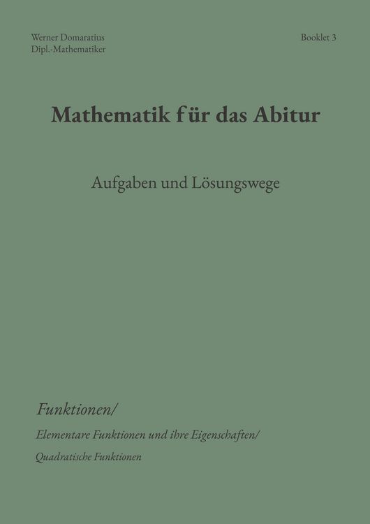 Produktbild: Mathematik f&uuml;r das Abitur