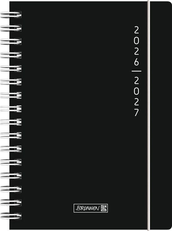 Produktbild: Sch&uuml;lerkalender 2026/2027 "Plain Black" | A5, Kunststoff