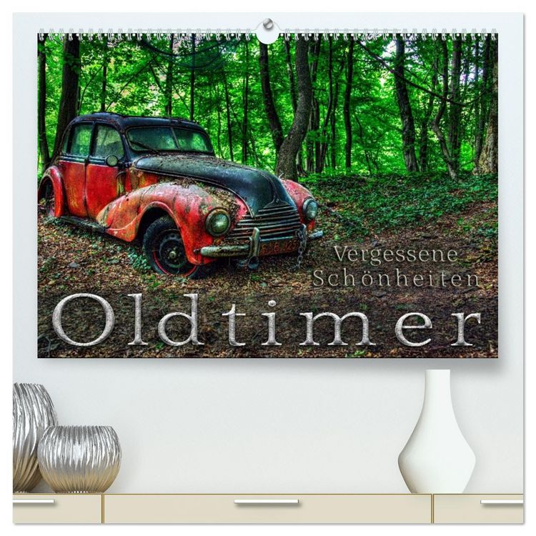 Produktbild: Oldtimer - Vergessene Sch&ouml;nheiten (hochwertiger Premium Wandkalender 2026 DIN A2 quer), Kunstdruck in Hochglanz