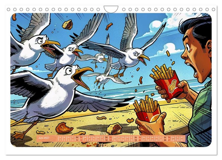 Produktbild: Gierige M&ouml;wen - Comic (Wandkalender 2027 DIN A4 quer), CALVENDO Monatskalender