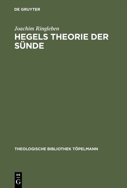 Produktbild: Hegels Theorie der S&uuml;nde