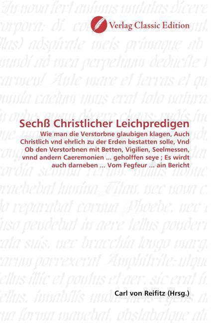 Produktbild: Sech&szlig; Christlicher Leichpredigen