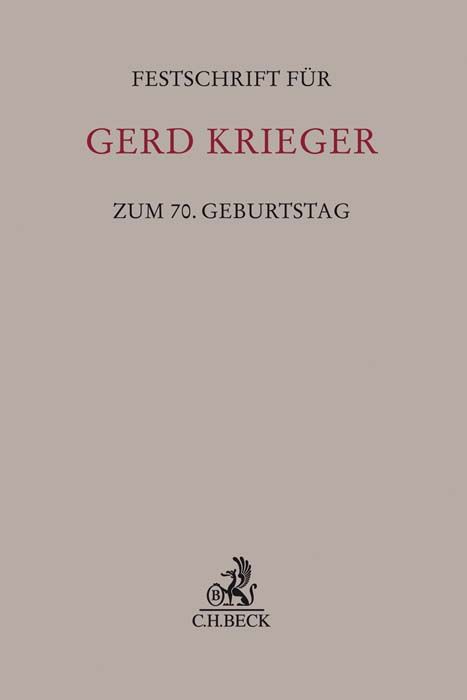 Produktbild: Festschrift f&uuml;r Gerd Krieger zum 70. Geburtstag