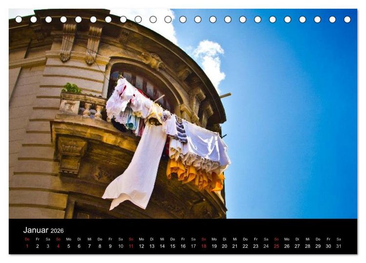 Produktbild: Kuba - Die Stra&szlig;en Havannas (Tischkalender 2026 DIN A5 quer), CALVENDO Monatskalender